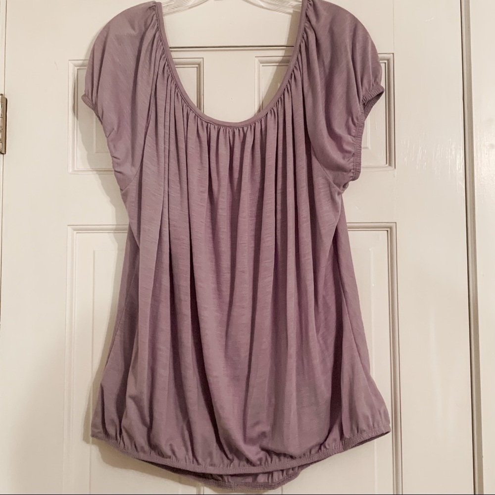 PORRIDGE Anthropologie Lilac On/Off Shoulder Top - XL